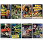 Classic B Movie Film Poster Fridge Magnets | Set of 8 | No.3