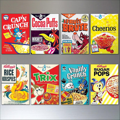Vintage Cereal Box Fridge Magnets | Set of 8 | No.2