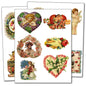 Valentine's Day Victorian Illustrations | 3 Self-Adhesive A4 Gloss Craft Sheets | No.3