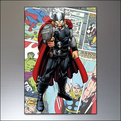 Vintage Superhero & Villain Fridge Magnets | Set of 6 | No.3