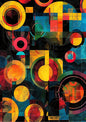 Abstract Modernist Poster Painting | A3 Luxury Satin Print | No.3