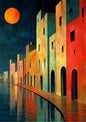 Abstract Modernist Poster Painting | A3 Luxury Satin Print | No.7