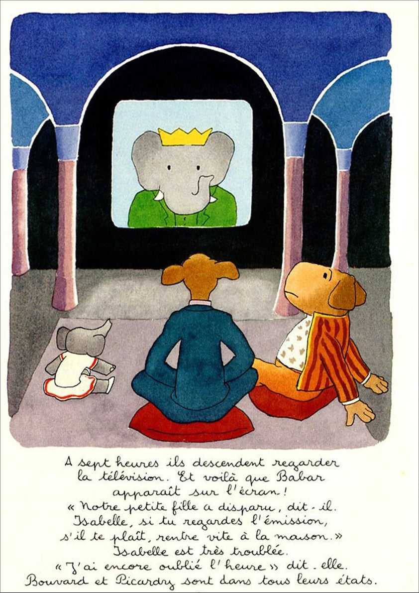 Babar the Elephant A3 Luxury Art Print | Classic Children's Illustration | No.8