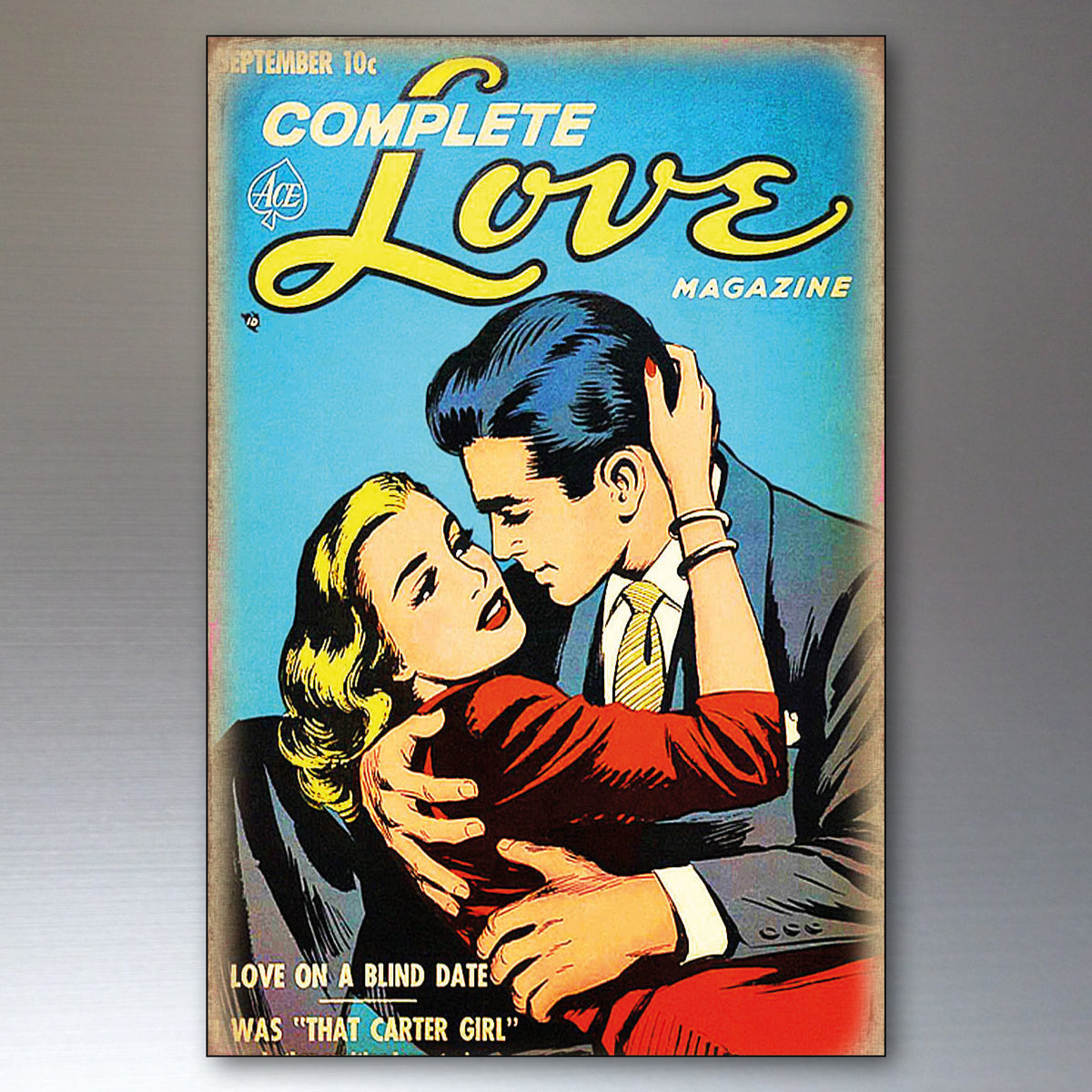 Vintage Comic Cover Valentine Fridge Magnets Set of 8 | Retro Love Gift | No.2