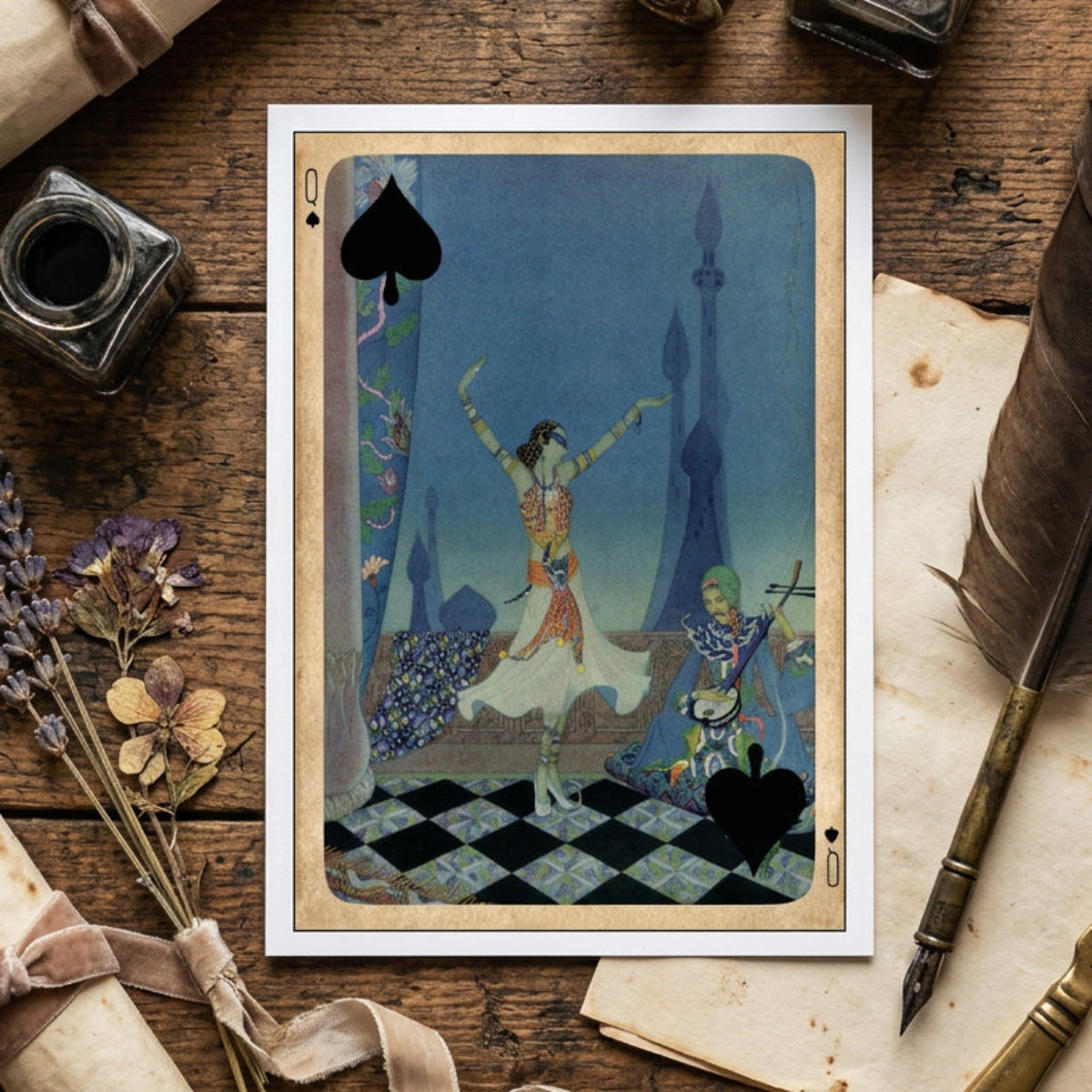 Vintage Eastern Art Playing Cards Mystical & Cosmic Postcards | Pack of 8 | No.3