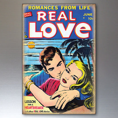 Vintage Comic Cover Valentine Fridge Magnets Set of 8 | Retro Love Gift | No.2