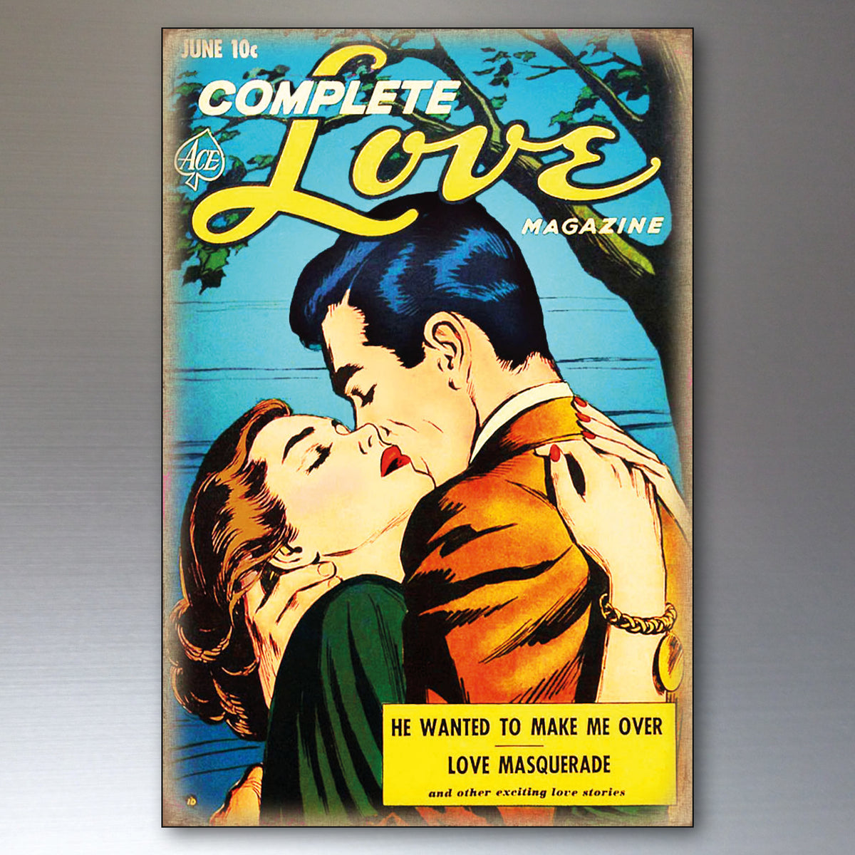Vintage Comic Cover Valentine Fridge Magnets Set of 8 | Retro Love Gift | No.2