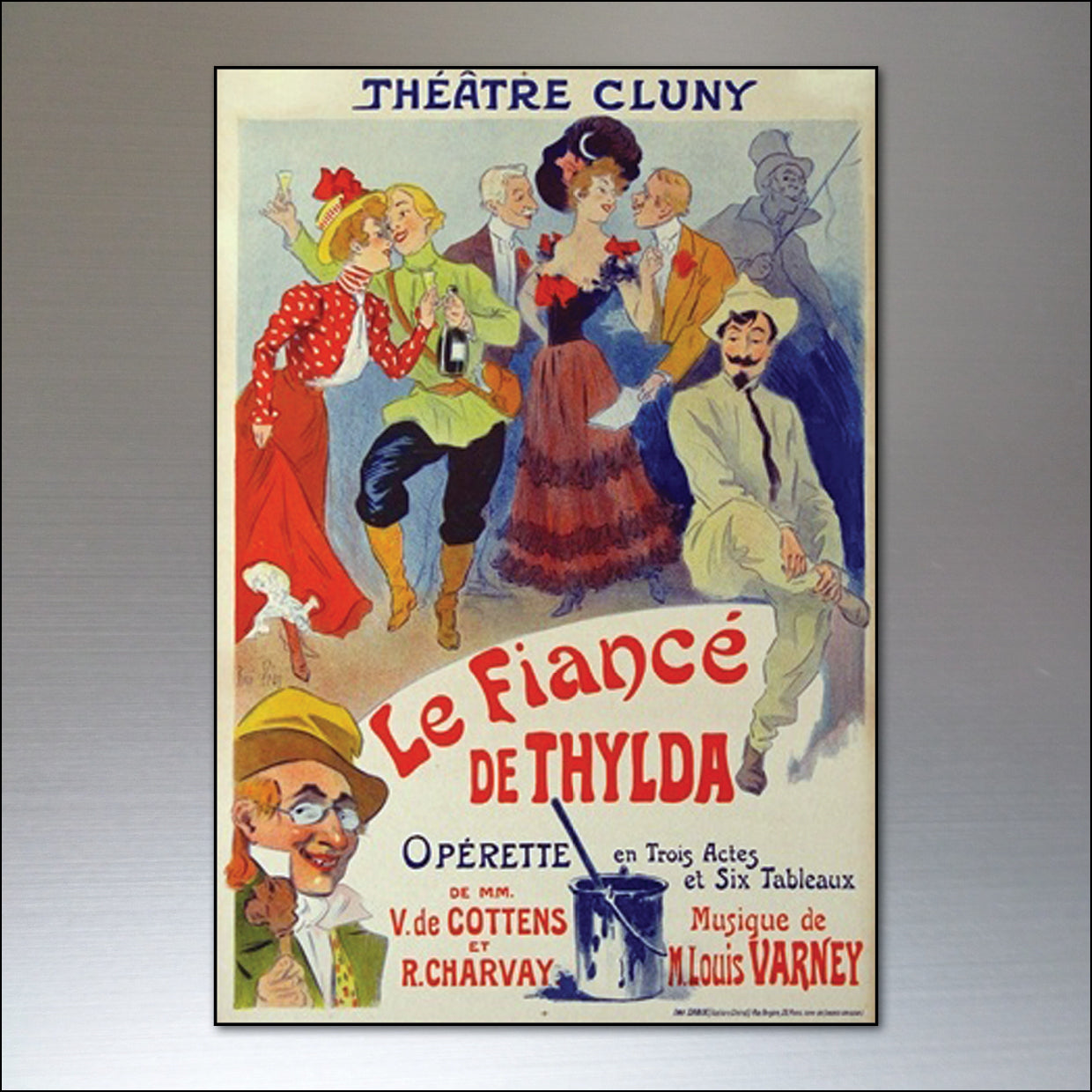 Set of 8 French vintage bohemian advert fridge magnets by Bubbadoodoo, featuring colorful retro-style designs.