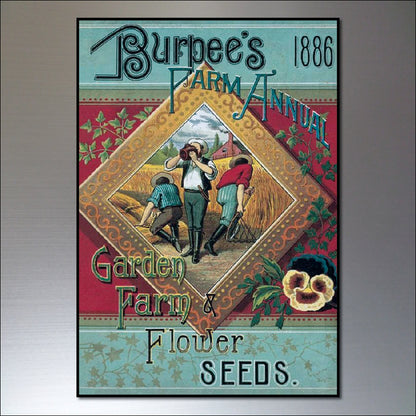 Vintage Botanical Seed Packet Fridge Magnets | Set of 8 | No.1