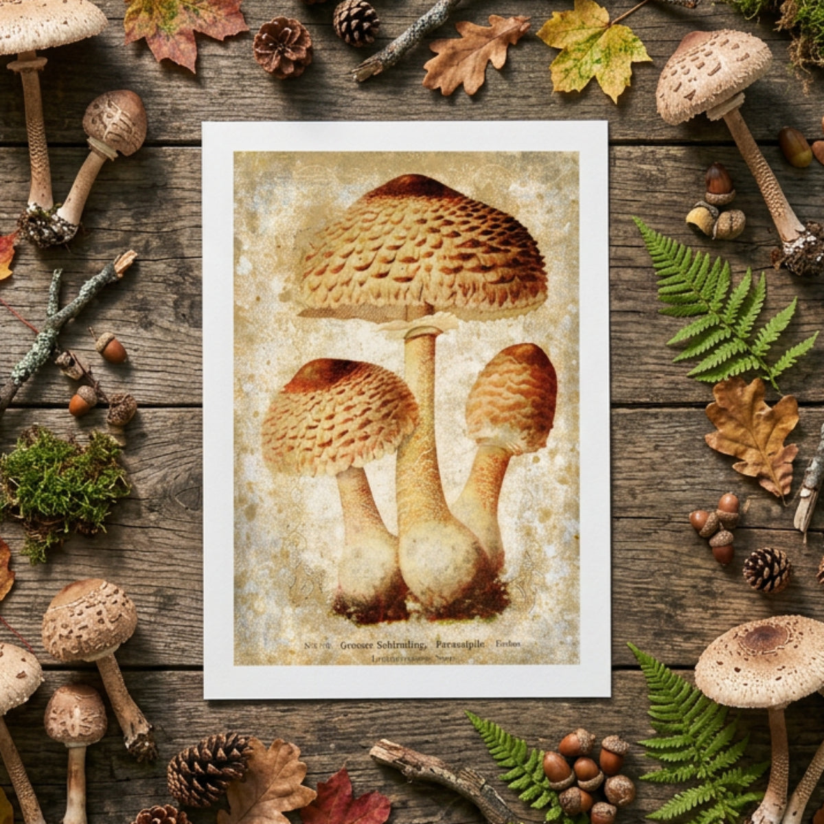 Vintage Victorian Mushroom & Fungi Postcards | Set of 8