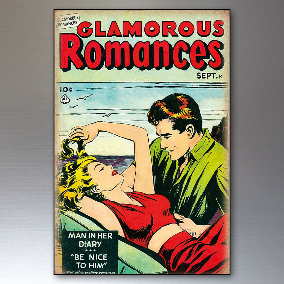 Vintage Comic Cover Valentine Fridge Magnets Set of 8 | Retro Love Gift | No.2
