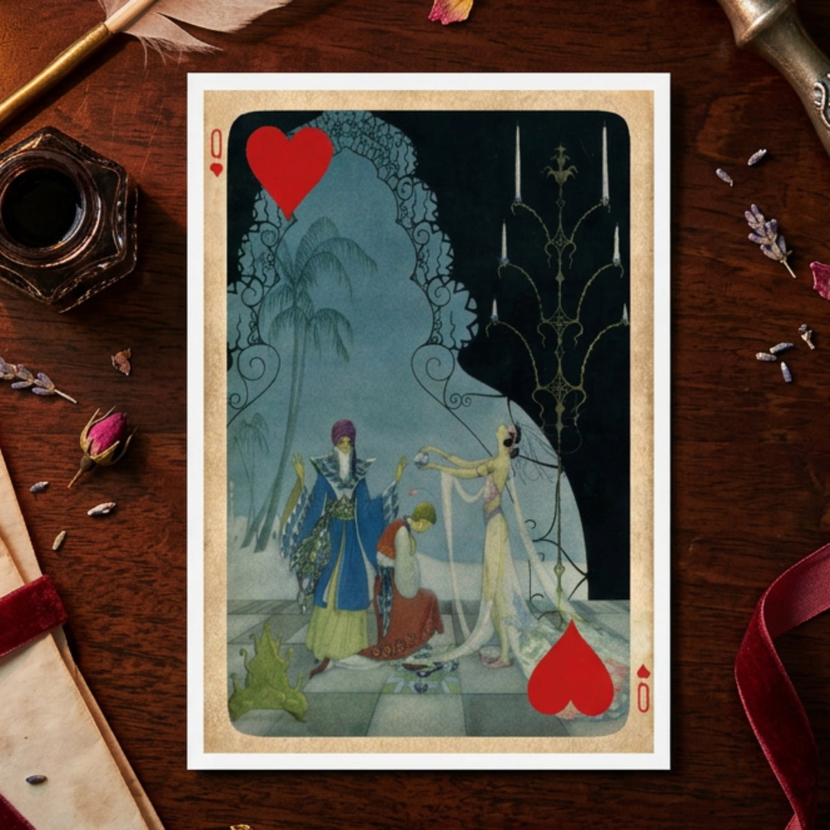 Vintage Eastern Art Playing Cards Mystical & Cosmic Postcards | Pack of 8 | No.3