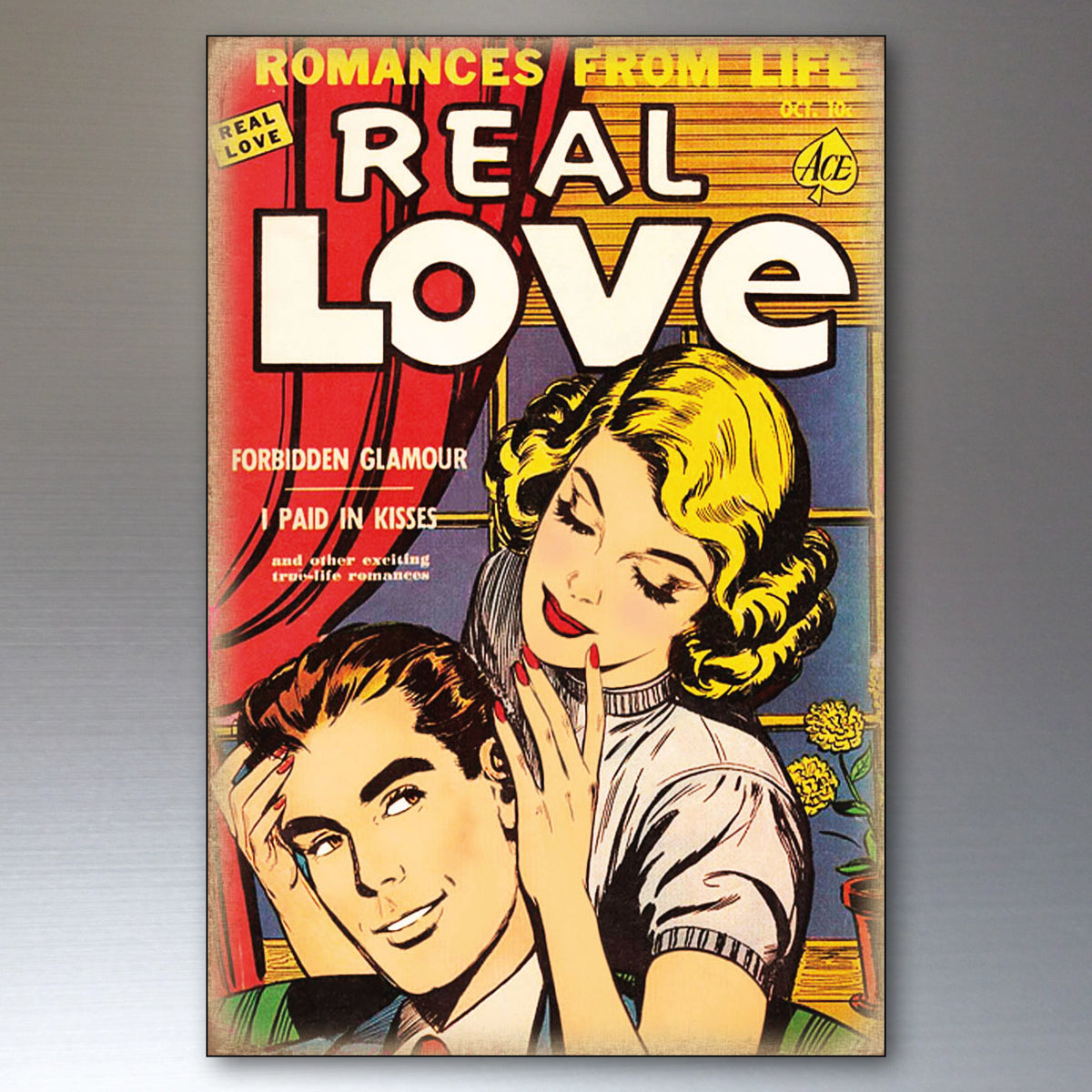 Vintage Comic Cover Valentine Fridge Magnets Set of 8 | Retro Love Gift | No.2