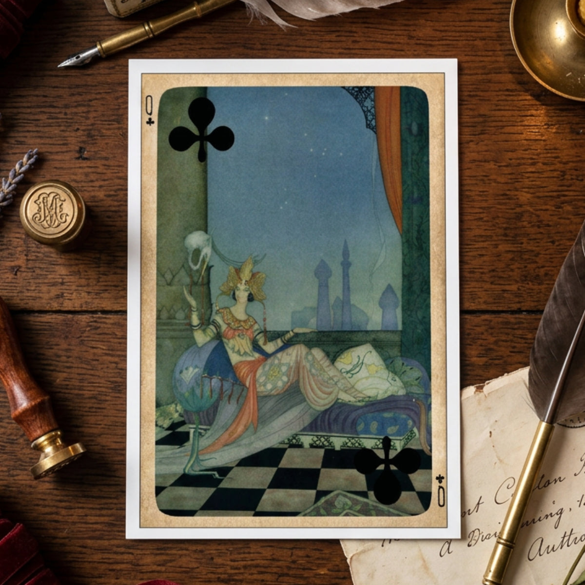 Vintage Eastern Art Playing Cards Mystical & Cosmic Postcards | Pack of 8 | No.3