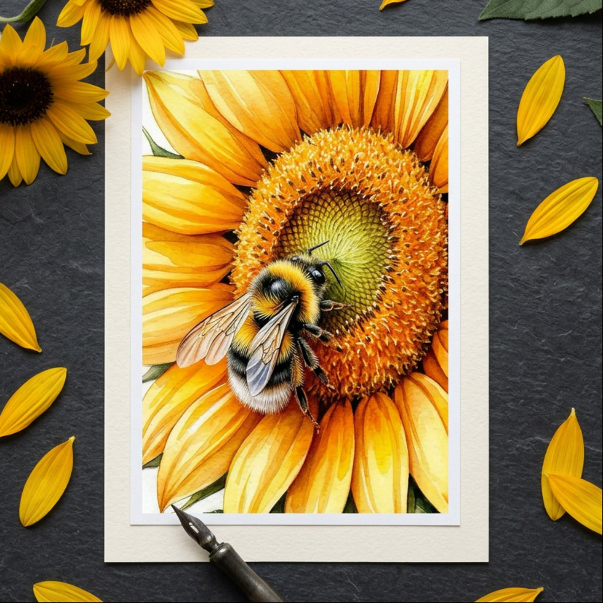 Vintage Sunflower Art Postcards | Pack of 8