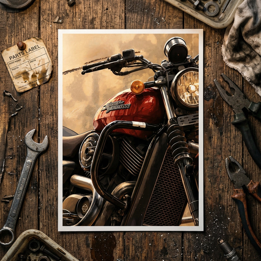 Vintage Motorbike Sketch Postcards | Pack of 8