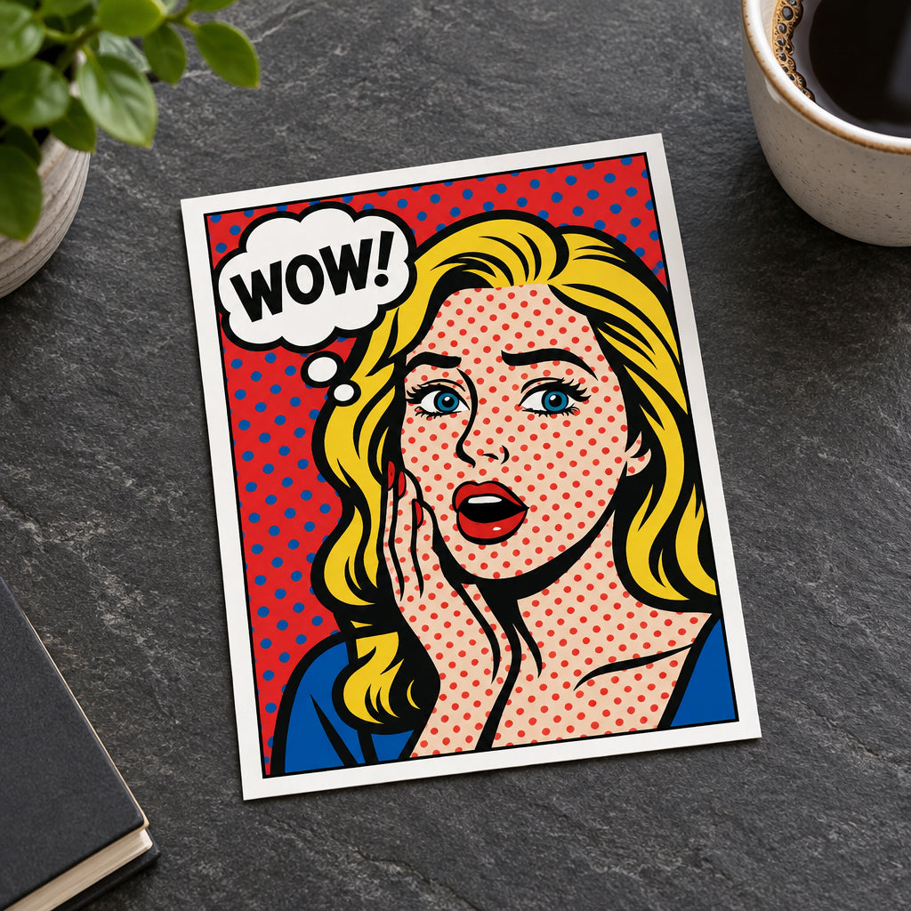 Vintage Pop Art Postcards | Bold Colour | Pack of 8