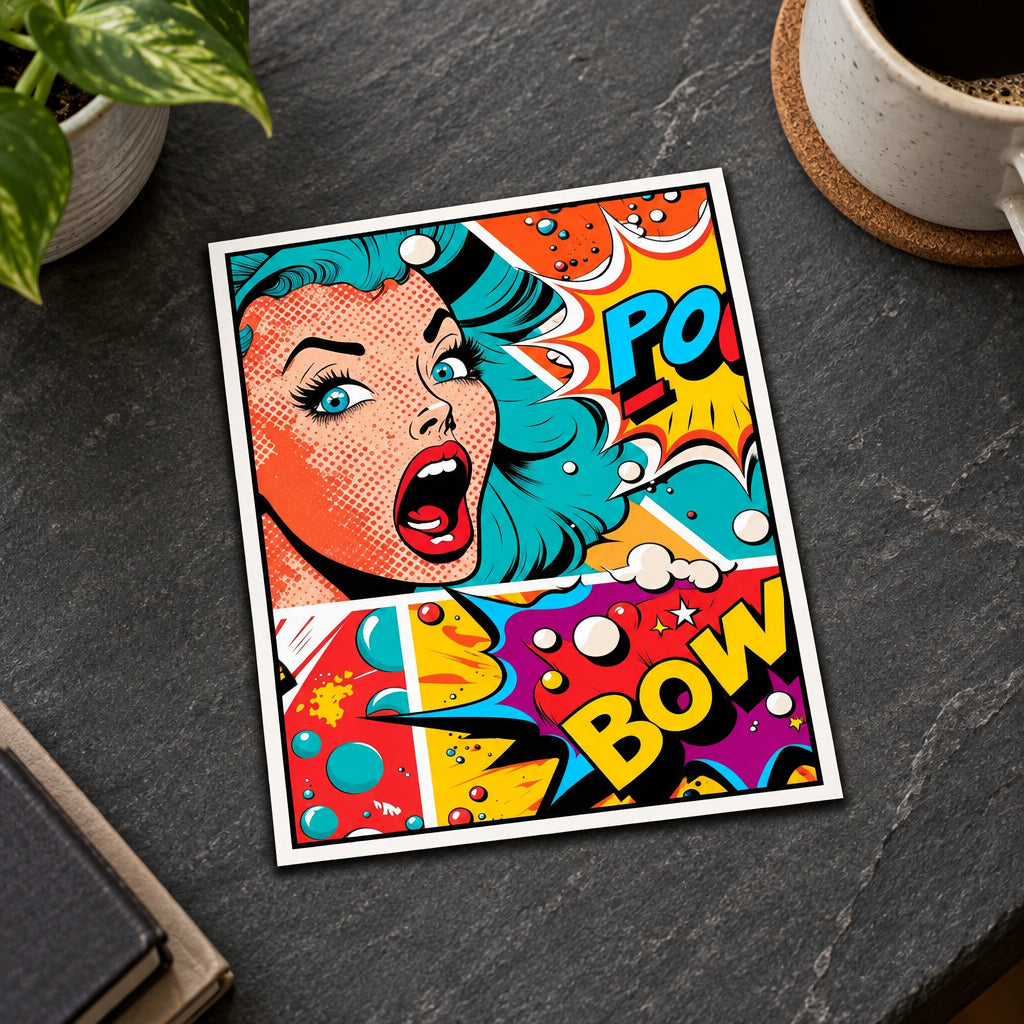 Vintage Pop Art Postcards | Bold Colour | Pack of 8