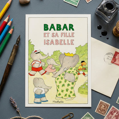Babar the Elephant Storybook Illustration Postcards | Pack of 8