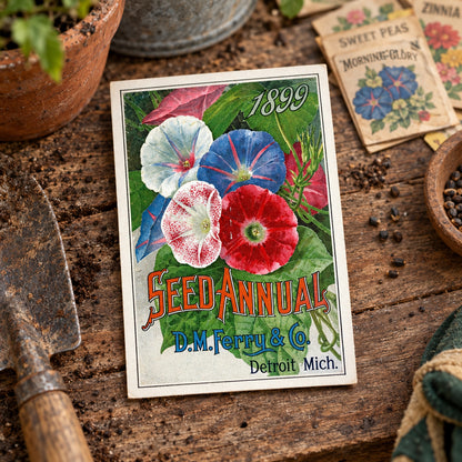 Vintage Gardening Seed Packet Art Postcards | Pack of 8 | No.1