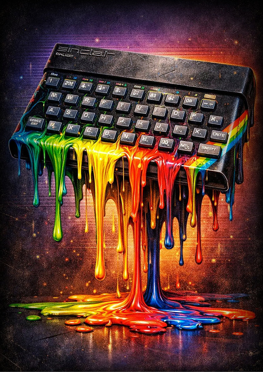Vintage Classic Gaming ZX Sinclair Keyboard Print | Art Print | No.4