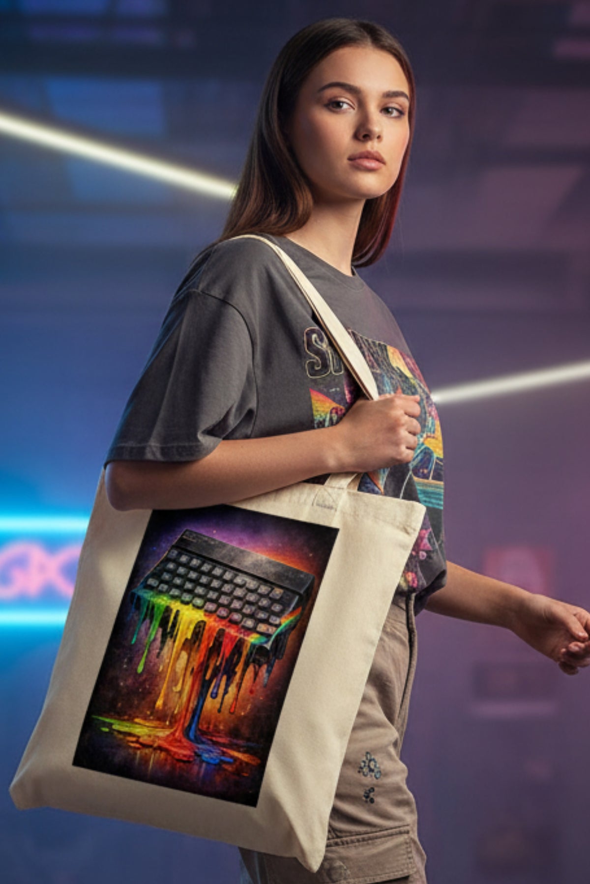 ZX Spectrum Keyboard Vintage Gaming Tote Bag | Cotton | No.4