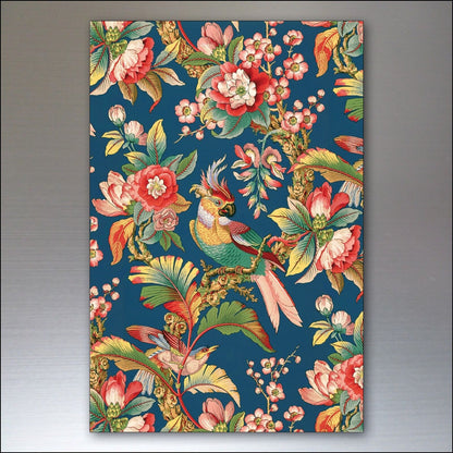 Victorian botanical floral plant illustration fridge magnet by Bubbadoodoo, featuring detailed vintage flower artwork.